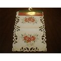 Tapestry Trading Tapestry Trading 05HZ4080-1472 14 x 72 in. Embroidered Christmas Poinsettia Jacquard Cutwork Table Runner 05HZ4080/1472